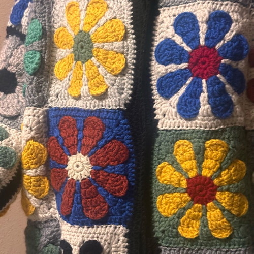 Handmade knitted jacket new, multicolor