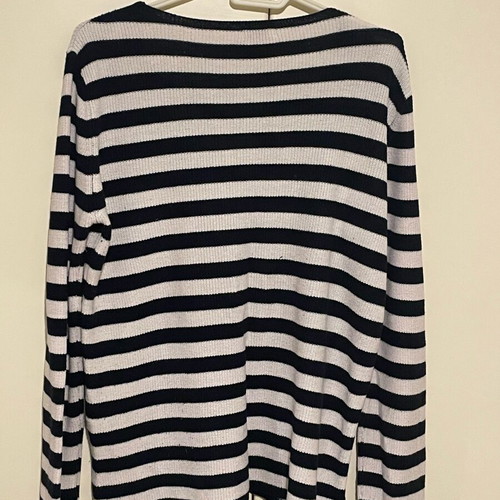 Striped knitted blouse Stradivarius like new, size M, white and blue