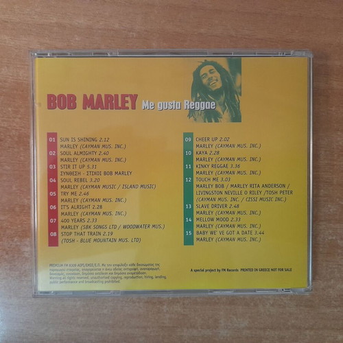 Bob Marley Me Gusta Reggae CD