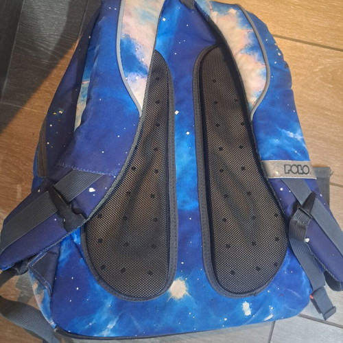 Polo backpack used, blue, good condition with minor wear