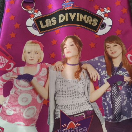 Las Divinas shoulder bag like new, multicolor purple