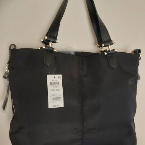 International Concepts shoulder bag new, black with gold details