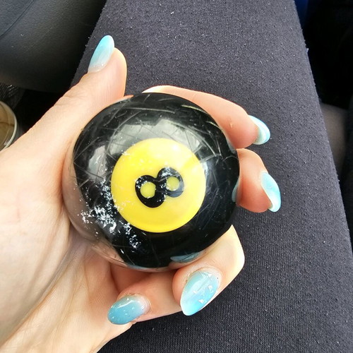 Billiard ball used, number 8 vintage