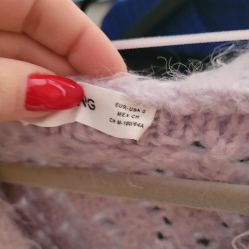 Mango lilac knitted cardigan with rhinestones oversized like new