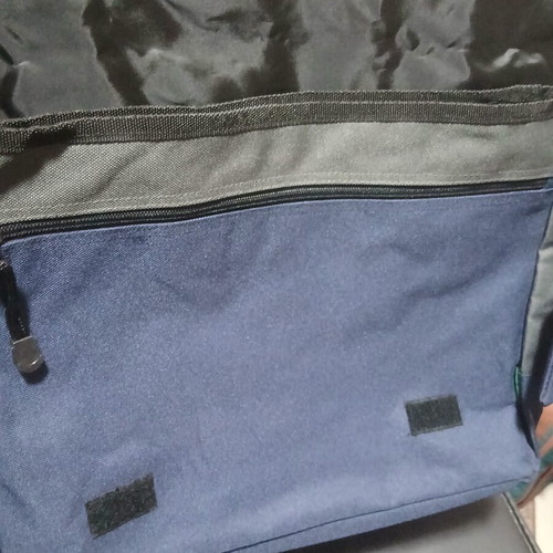 Benetton laptop or document bag new, blue-gray