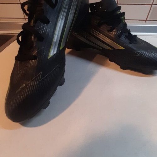Adidas Performance F50 Club football shoes, black with studs, size 42