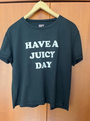 Juicy Couture women's short-sleeve blouse new, black, size M
