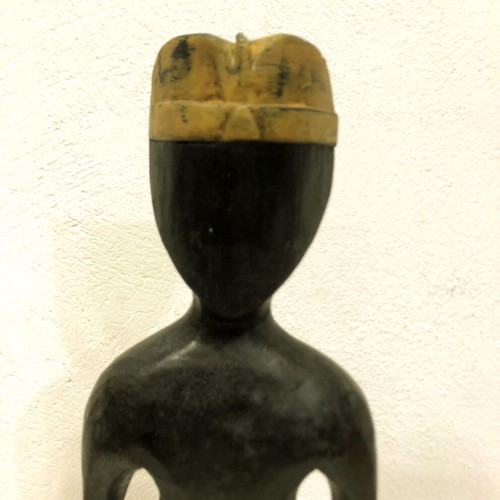 Wooden sculptures woman and man from Banjarjuga like new, hand carved