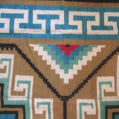 Handwoven rug used with unique design 110x210