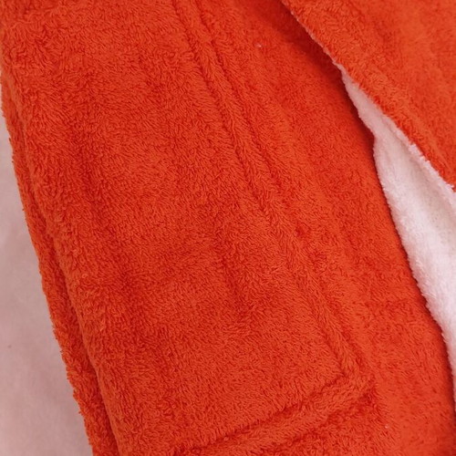 Cotton bathrobe XL new, brick color with belt and pocket without hood