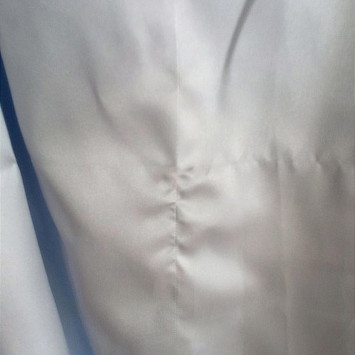St Michael's long robe used, blue satin with lace details
