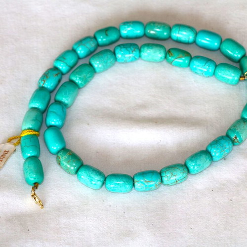 Turquoise Necklace New With 14K 585 Gold Clasp Indico Jewels