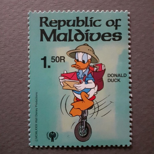 Σετ 9 γραμματοσήμων Maldives Disney Postal Scenes MNH 1979
