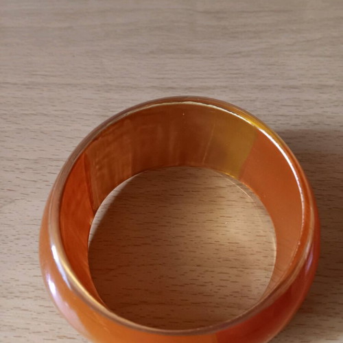Acrylic bangle bracelet new, orange color