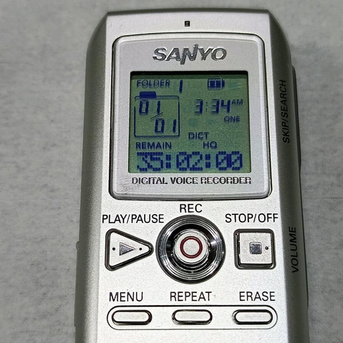 SANYO ICR FP500 used digital voice recorder