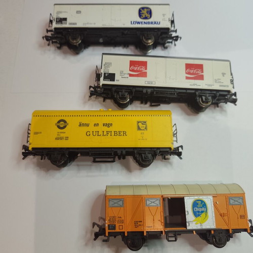 Fleischmann HO commercial train wagons, set of 4