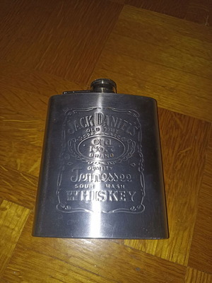 Jack Daniels metal flask silver 7oz new