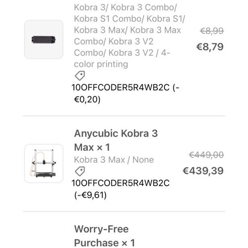 Anycubic Kobra 3 Max 3D εκτυπωτής σαν καινούργιο με δώρο Ace Pro