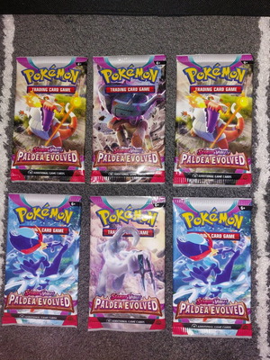 Pokemon TCG Sword & Shield Paldea Evolved 6 запечатани booster пакета нови