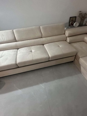 Vicente Corner Sofa Bed Cream Color New