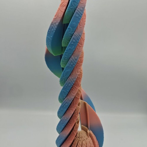 3D Printed Articulated Easter Egg Fidget New Rainbow PLA