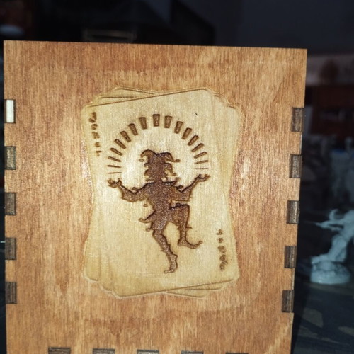 Custom wooden playing card box with acrylic sliding lid