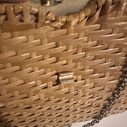 Zara straw shoulder bag like new, yellow
