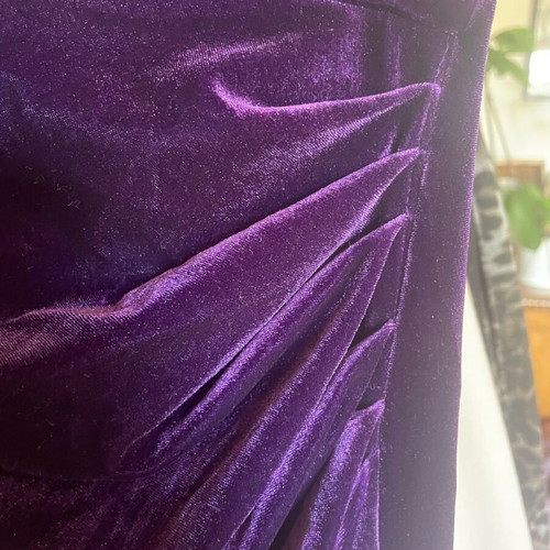 Zara set midi skirt and large top like new, purple velvet