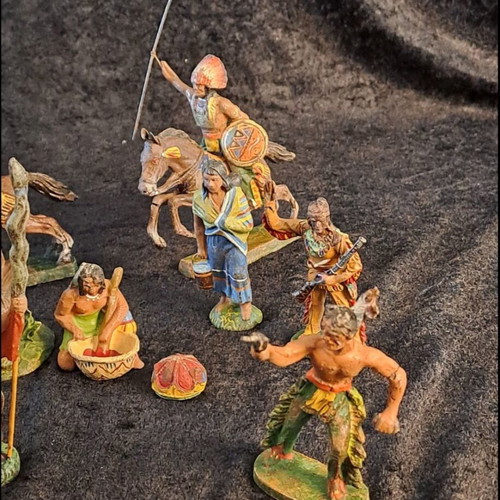 Lineol Indian figures used, 1930s