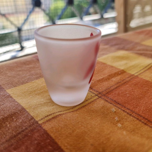 Serkova Vodka collectible shot glass used 90-2000