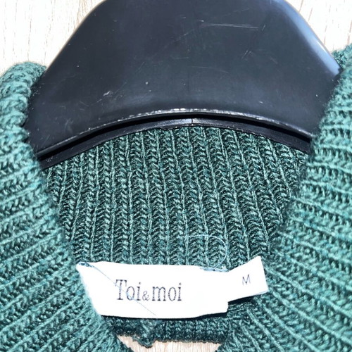 Toi&Moi knitted dress like new, dark green, below the knee