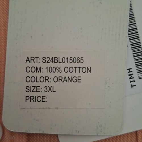 Berto Lucci Salmon Cotton Shirt XXL, new with tags
