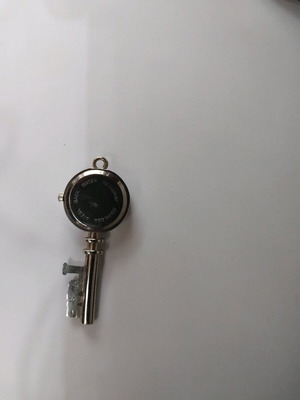 Key-shaped clock with love theme new