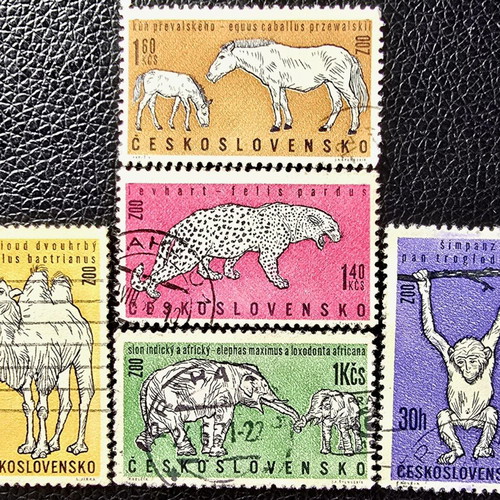 Czechoslovakia 1962 stamp set, 5 pieces