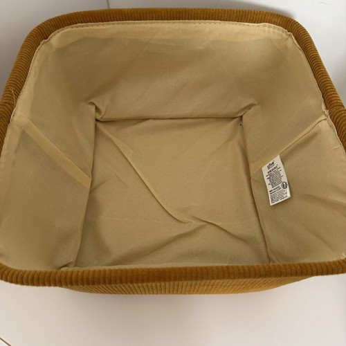 5five Simply Smart Storage Basket mustard corduroy like new