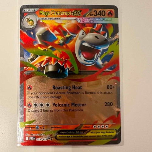 Mega Camerupt ex 22 Pokemon Mega Evolution card new