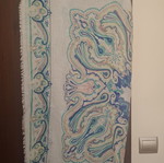 Square scarf like new, colorful, cotton, spring/summer