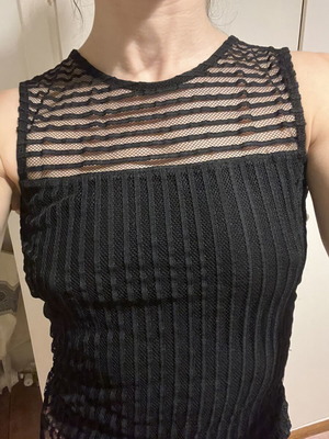 Open Back Blouse like new, black, size S