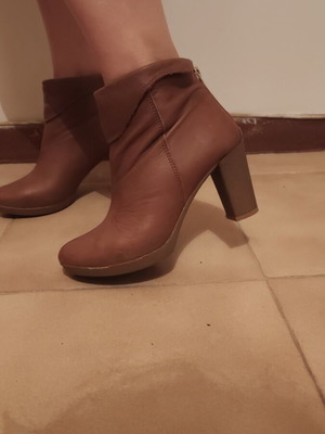 Stefania leather ankle boots used, size 37, brown