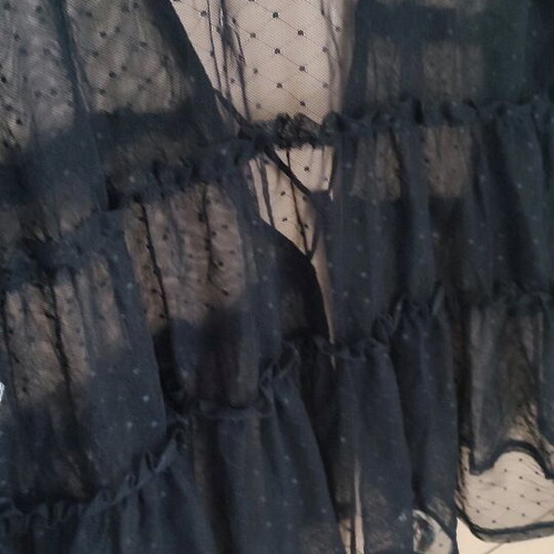 Zara Sheer Cardigan with Ruffles new, size S