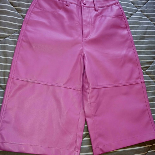 LeGer long shorts pink new faux leather