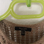 Crochet dress Massimo Dutti XS like new, dark beige with detachable slip