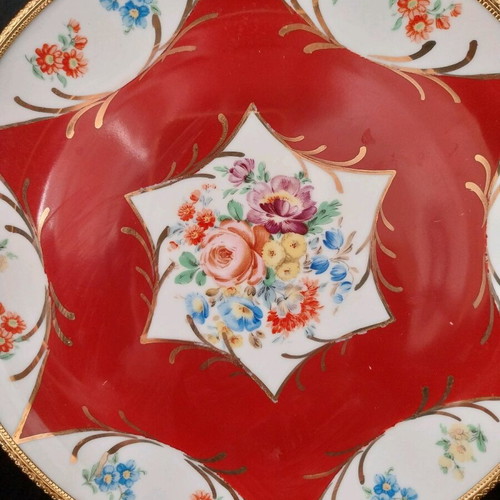 Vintage Furstenberg Germany shallow plate with metal frame