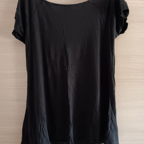 Women's short-sleeve blouse black used, sizes L and XL