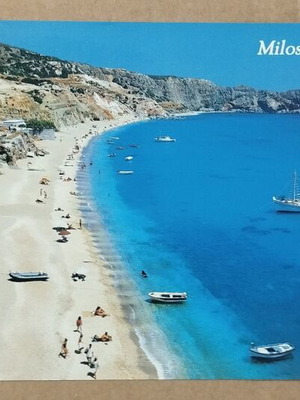 Καρτ ποστάλ Μήλος Παλαιοχώρι μεταχειρισμένη, δεκαετία 1970