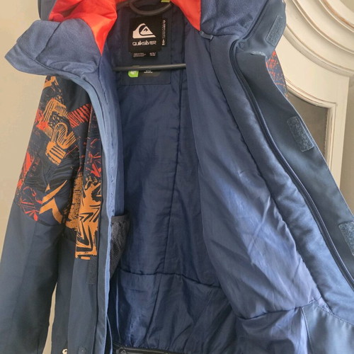 Quiksilver Mission Printed Block Technical Snow Jacket XL like new