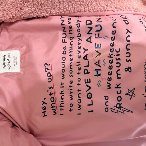 Zara fur coat, comfortable kids - women's fit, like new, pink colorful