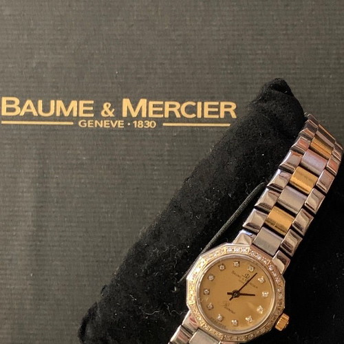 Baume & Mercier Riviera Mini ladies diamond watch used with box and papers