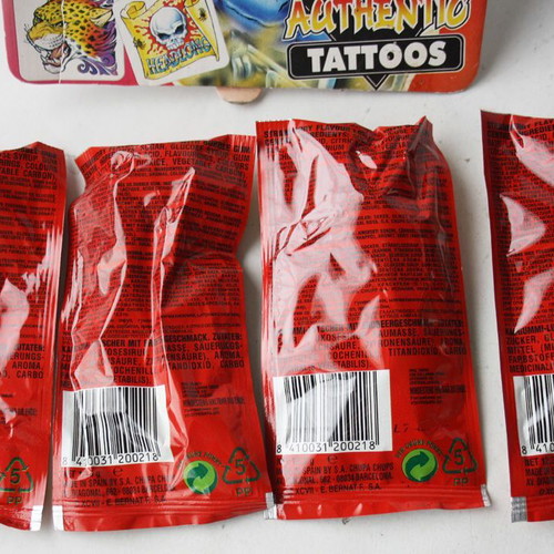 Chupa Chups Fantasy Ball lollipops new, pack of 4 with tattoos