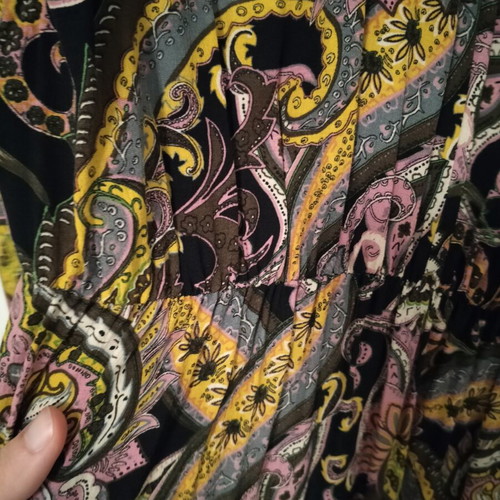 Zara long autumn dress size M like new, multicolor and black